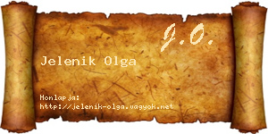 Jelenik Olga névjegykártya